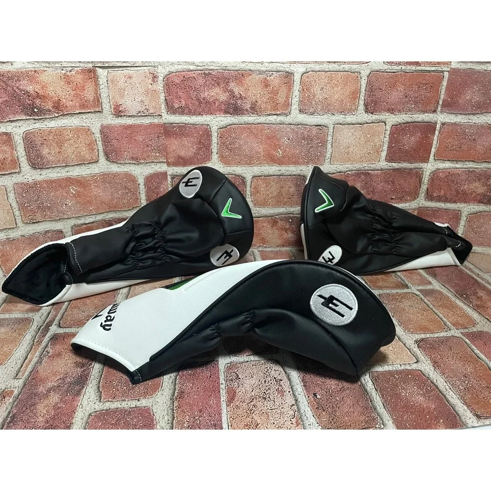 Callaway Elyte Golf Headcover Set of 3 White Black Green Fairway Wood Hybrid 4